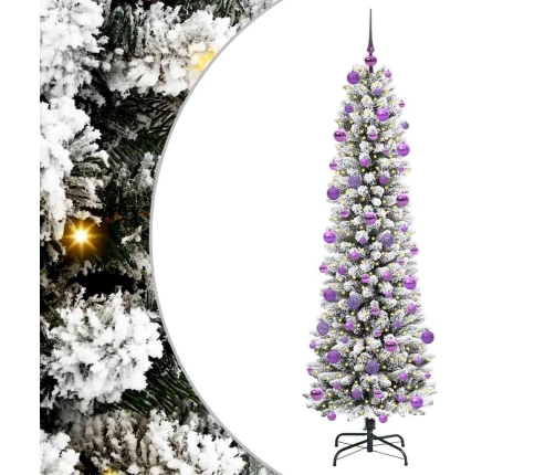 Mākslīgā Ziemassvētku Eglīte Su 300 Led Zaļš Un Balts 210 Cm Vidaxl