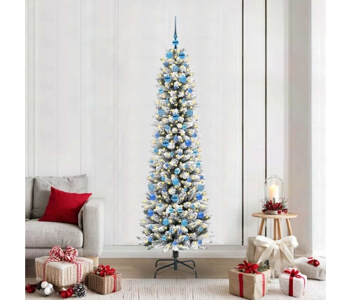 Mākslīgā Ziemassvētku Eglīte Su 300 Led Zaļš Un Balts 210 Cm Vidaxl