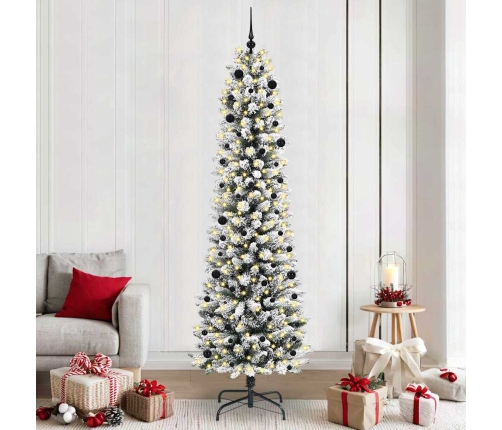 Mākslīgā Ziemassvētku Eglīte Su 300 Led Zaļš Un Balts 240 Cm Vidaxl