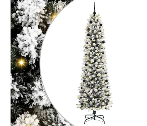 Mākslīgā Ziemassvētku Eglīte Su 300 Led Zaļš Un Balts 240 Cm Vidaxl