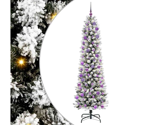 Mākslīgā Ziemassvētku Eglīte Su 300 Led Zaļš Un Balts 240 Cm Vidaxl