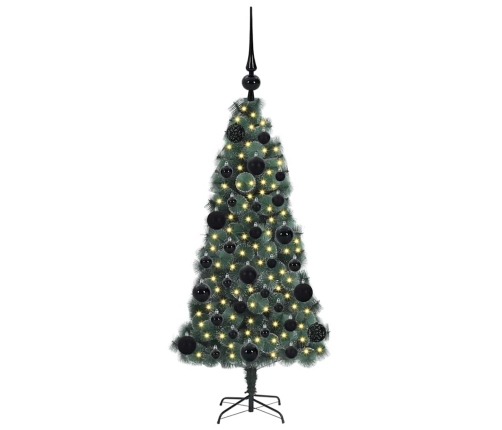 Mākslīgais Iepriekš Apgaismotais Ziemassvētku Koks Ar Bumbu Komplektu Vidaxl