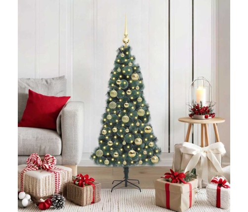 Mākslīgā Priekšlaicības Ziemassvētku Egle Ar Bumbu Komplekts Vidaxl