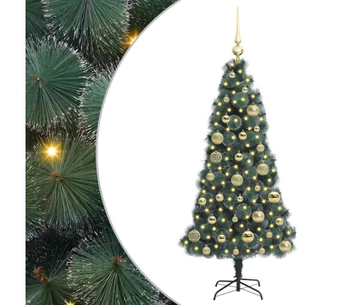 Mākslīgā Priekšlaicības Ziemassvētku Egle Ar Bumbu Komplekts Vidaxl