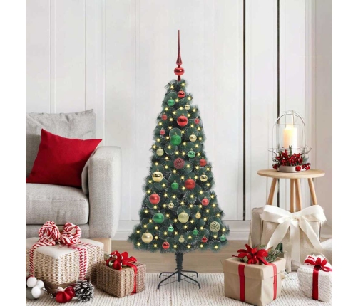Mākslīgā Iepriekš Izgaismotā Ziemassvētku Egle Ar Bumbiņu Komplektu Vidaxl