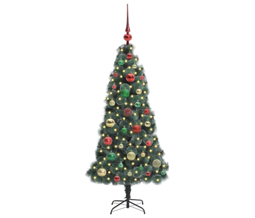 Mākslīgā Iepriekš Izgaismotā Ziemassvētku Egle Ar Bumbiņu Komplektu Vidaxl