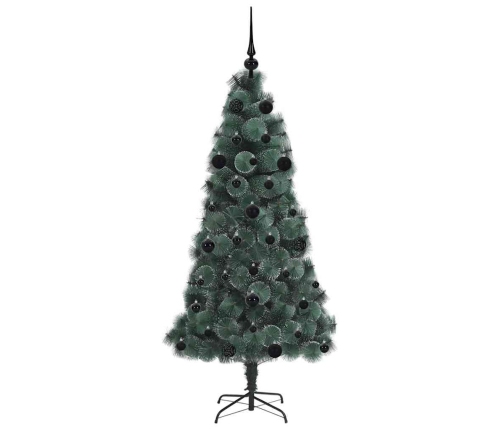 Mākslīgā Iepriekš Apgaismotā Ziemassvētku Egle Ar Bumbiņu Komplektu Vidaxl