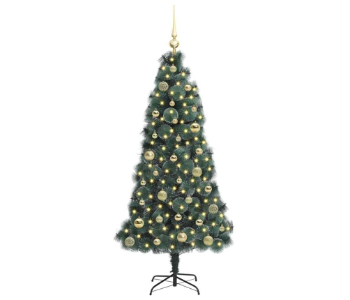 Mākslīgā Iepriekš Apgaismota Ziemassvētku Eglīte Ar Bumbiņu Komplektu Vidaxl