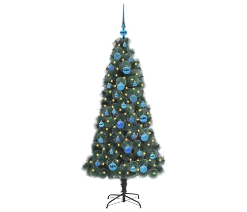 Mākslīgais Iepriekš Apgaismots Ziemassvētku Koks Ar Bumbiņu Komplektu Vidaxl