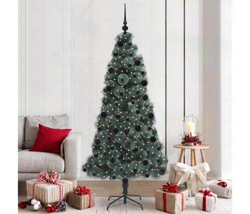 Mākslīgā Iepriekš Apgaismotā Ziemassvētku Eglīte Ar Bumbuli Vidaxl