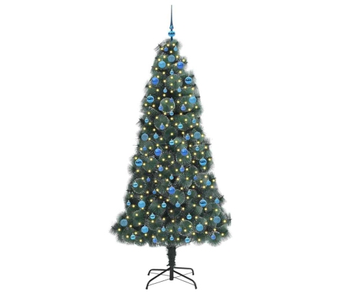 Mākslīgais Iepriekš Izgaismots Ziemassvētku Koks Ar Bumbu Komplektu Vidaxl