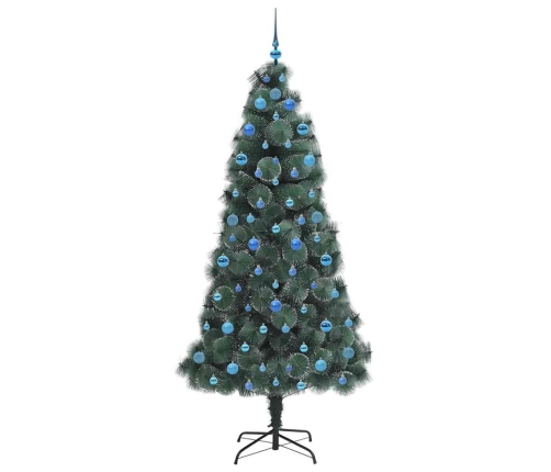 Mākslīgais Iepriekš Izgaismots Ziemassvētku Koks Ar Bumbu Komplektu Vidaxl