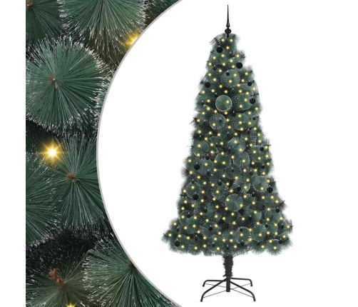 Mākslīgā Priekšdeguša Ziemassvētku Egle Ar Bumbiņu Komplektu Vidaxl