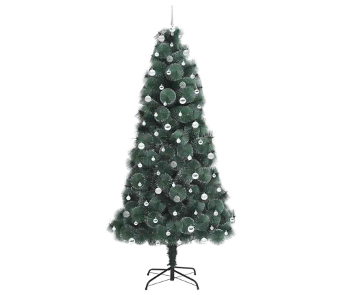 Mākslīgais Iepriekš Apgaismots Ziemassvētku Eglīte Ar Bumbiņu Komplektu Vidaxl