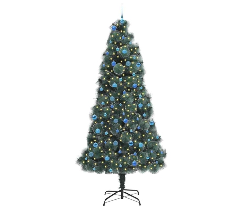 Mākslīgais Iepriekš Apgaismots Ziemassvētku Koks Ar Bumbu Komplektu Vidaxl