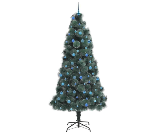 Mākslīgais Iepriekš Apgaismots Ziemassvētku Koks Ar Bumbu Komplektu Vidaxl