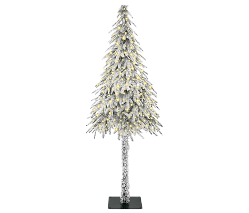 Ziemassvētku Eglīte Ar Led Sloksnes Lukturiem Balts 180 Cm Pe Vidaxl