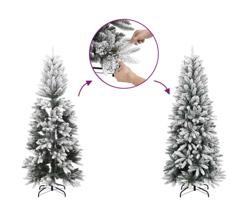 Ziemassvētku Eglīte Ar Led Sloksnes Lukturiem Balts 180 Cm Pe Vidaxl