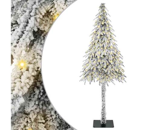 Ziemassvētku Eglīte Ar Led Sloksnes Lukturiem Balts 180 Cm Pe Vidaxl