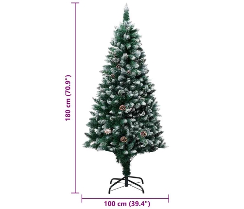 Mākslīgā Ziemassvētku Eglīte Zaļa 180 Cm Pvc Vidaxl