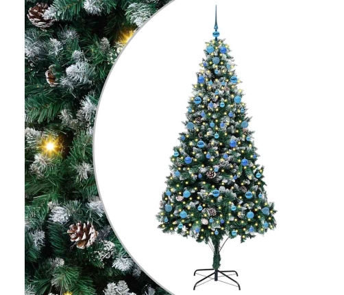 Mākslīgā Ziemassvētku Eglīte Su 300 Led Ar Statīvu Zaļa 210 Cm Vidaxl