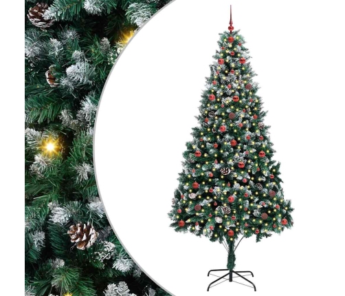 Mākslīgā Ziemassvētku Eglīte Su 300 Led Ar Statīvu Zaļa 240 Cm Vidaxl