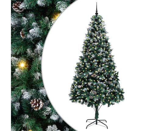 Mākslīgā Ziemassvētku Eglīte Su 300 Led Ar Statīvu Zaļa 240 Cm Vidaxl