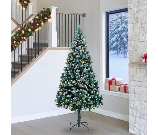 Mākslīgā Ziemassvētku Eglīte Su 300 Led Ar Statīvu Zaļa 240 Cm Vidaxl