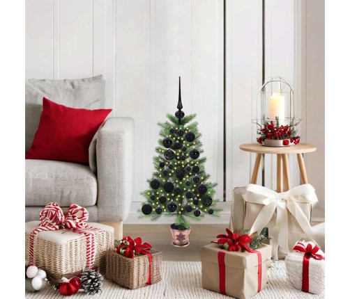 Ziemassvētku Eglīte Su 150 Led Ar Statīvu Zaļa 65 Cm Pe Vidaxl