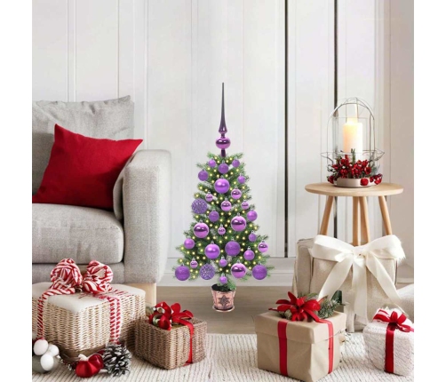 Ziemassvētku Eglīte Su 150 Led Ar Statīvu Zaļa 65 Cm Pe Vidaxl