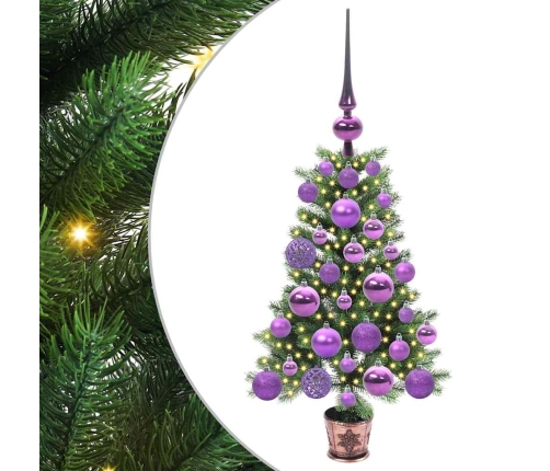 Ziemassvētku Eglīte Su 150 Led Ar Statīvu Zaļa 65 Cm Pe Vidaxl