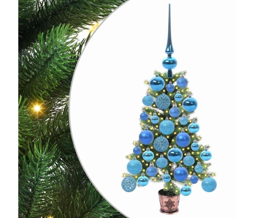 Ziemassvētku Eglīte Su 150 Led Ar Statīvu Zaļa 65 Cm Pe Vidaxl