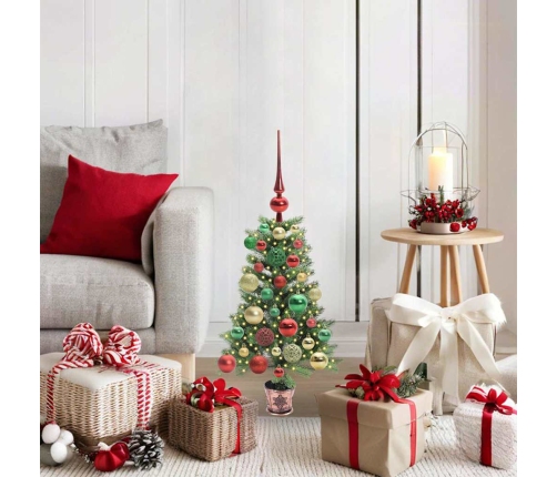 Ziemassvētku Eglīte Su 150 Led Ar Statīvu Zaļa 65 Cm Pe Vidaxl