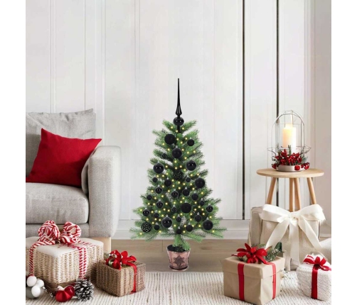 Ziemassvētku Eglīte Su 150 Led Ar Statīvu Zaļa 90 Cm Pe Vidaxl