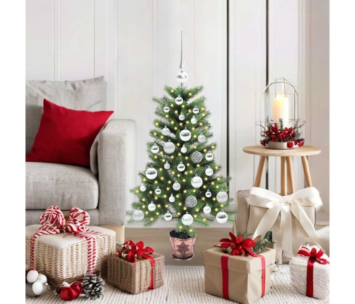 Ziemassvētku Eglīte Su 150 Led Ar Statīvu Zaļa 90 Cm Pe Vidaxl