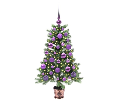 Ziemassvētku Eglīte Su 150 Led Ar Statīvu Zaļa 90 Cm Pe Vidaxl