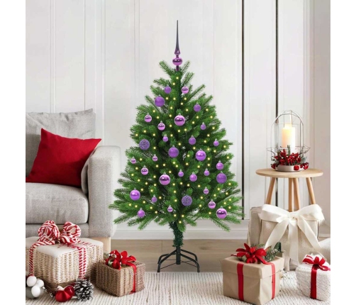 Ziemassvētku Eglīte Su 150 Led Ar Statīvu Zaļa 120 Cm Pe Vidaxl