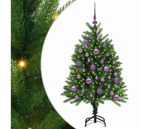 Ziemassvētku Eglīte Su 150 Led Ar Statīvu Zaļa 120 Cm Pe Vidaxl