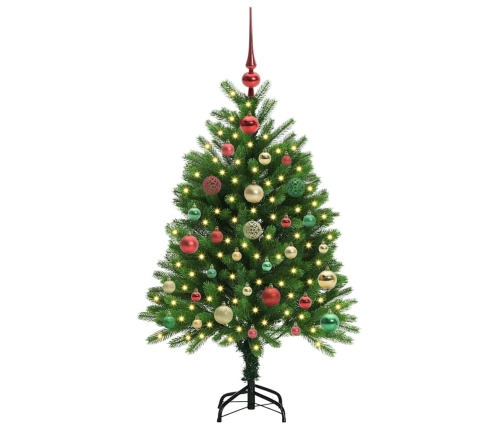 Ziemassvētku Eglīte Su 150 Led Ar Statīvu Zaļa 120 Cm Pe Vidaxl