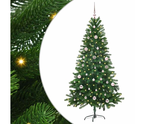 Ziemassvētku Eglīte Su 150 Led Ar Statīvu Zaļa 150 Cm Pe Vidaxl