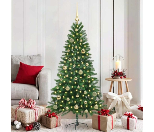 Ziemassvētku Eglīte Su 150 Led Ar Statīvu Zaļa 150 Cm Pe Vidaxl