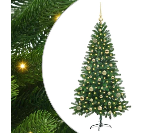 Ziemassvētku Eglīte Su 150 Led Ar Statīvu Zaļa 150 Cm Pe Vidaxl