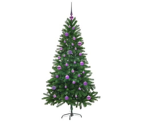 Ziemassvētku Eglīte Su 150 Led Ar Statīvu Zaļa 150 Cm Pe Vidaxl