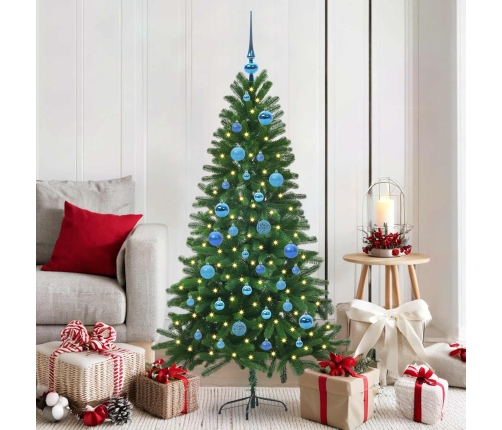 Ziemassvētku Eglīte Su 150 Led Ar Statīvu Zaļa 150 Cm Pe Vidaxl