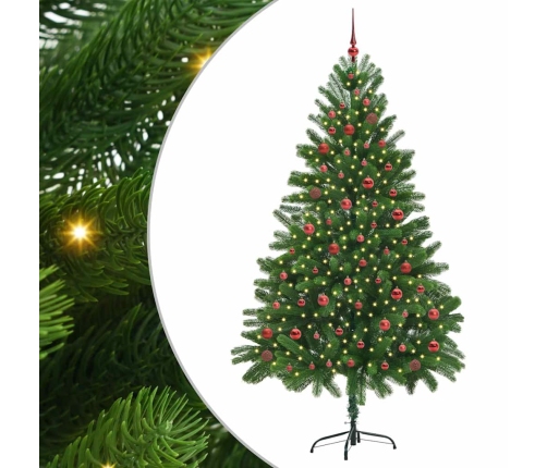 Ziemassvētku Eglīte Su 300 Led Ar Statīvu Zaļa 210 Cm Pe Vidaxl