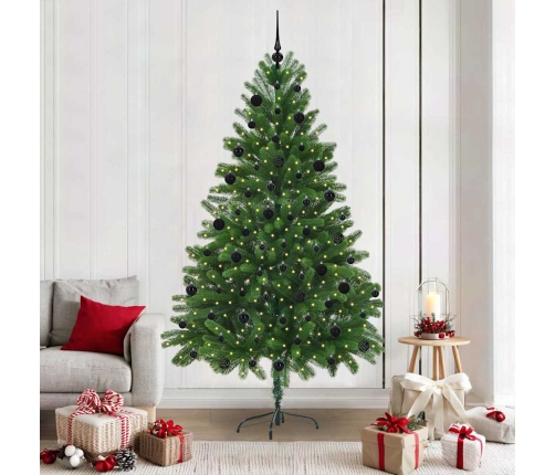 Ziemassvētku Eglīte Su 300 Led Ar Statīvu Zaļa 210 Cm Pe Vidaxl