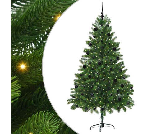 Ziemassvētku Eglīte Su 300 Led Ar Statīvu Zaļa 210 Cm Pe Vidaxl