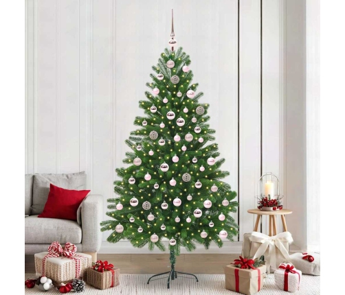 Ziemassvētku Eglīte Su 300 Led Ar Statīvu Zaļa 210 Cm Pe Vidaxl