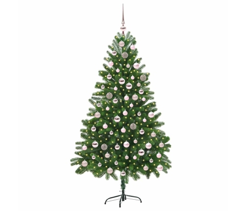 Ziemassvētku Eglīte Su 300 Led Ar Statīvu Zaļa 210 Cm Pe Vidaxl