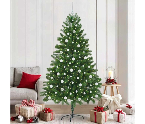 Ziemassvētku Eglīte Su 300 Led Ar Statīvu Zaļa 210 Cm Pe Vidaxl